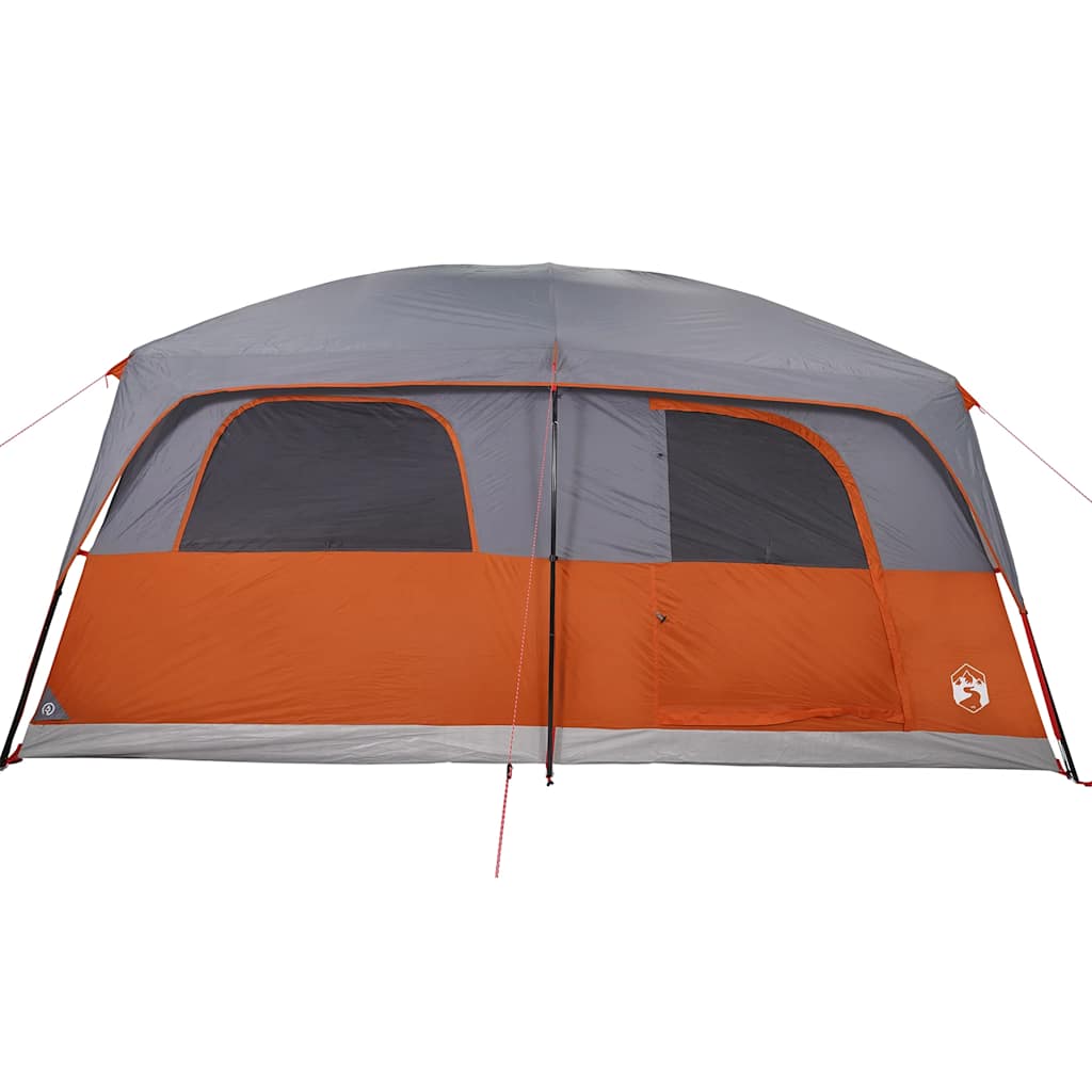 Tenda Familiare Cabina 8 Persone Grigia Arancione Impermeabile