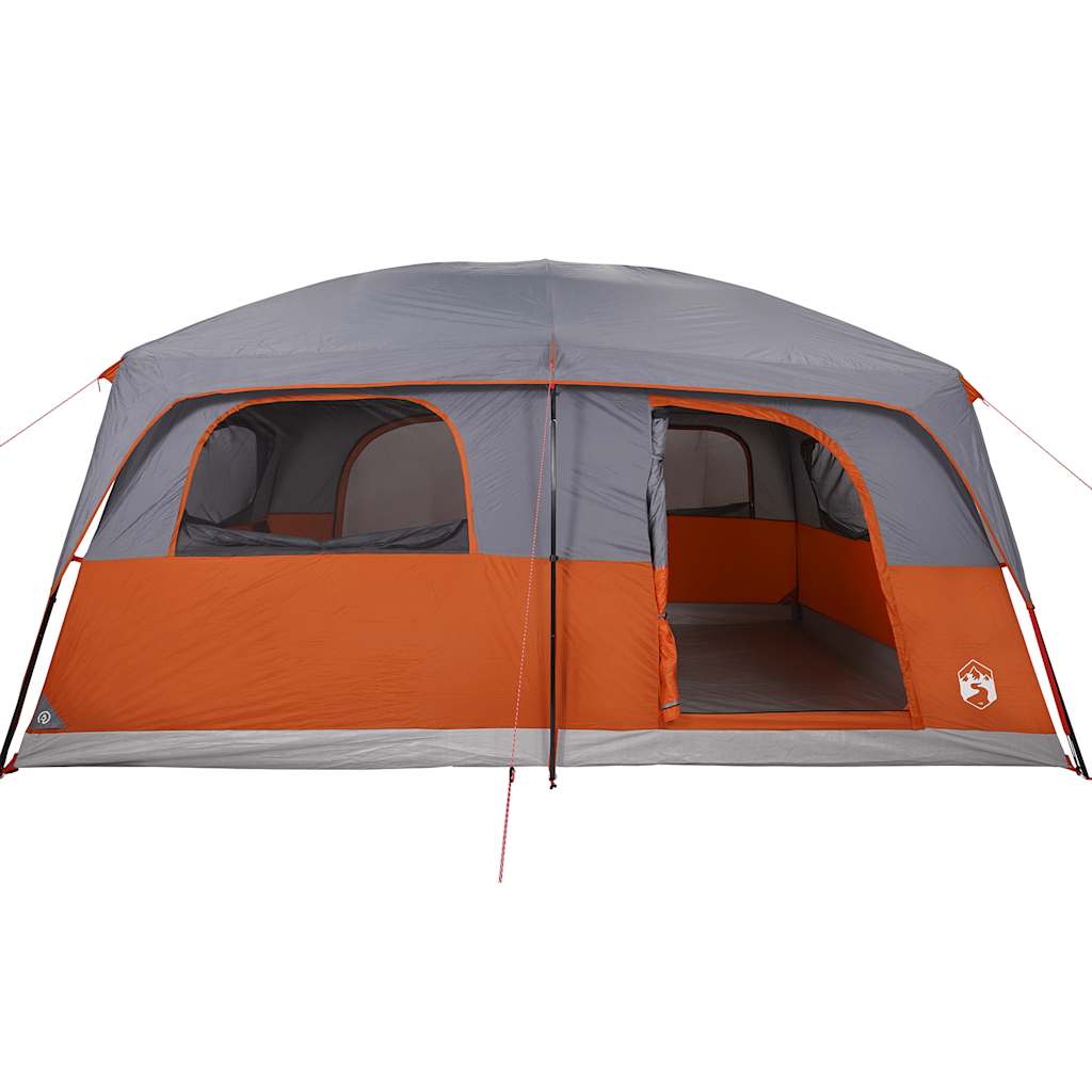 Tenda Familiare Cabina 8 Persone Grigia Arancione Impermeabile