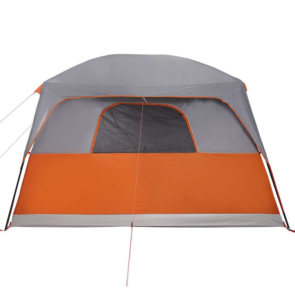 Tenda Familiare Cabina 8 Persone Grigia Arancione Impermeabile