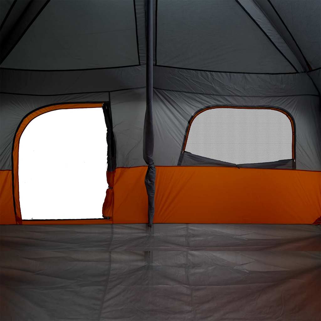 Tenda Familiare Cabina 8 Persone Grigia Arancione Impermeabile