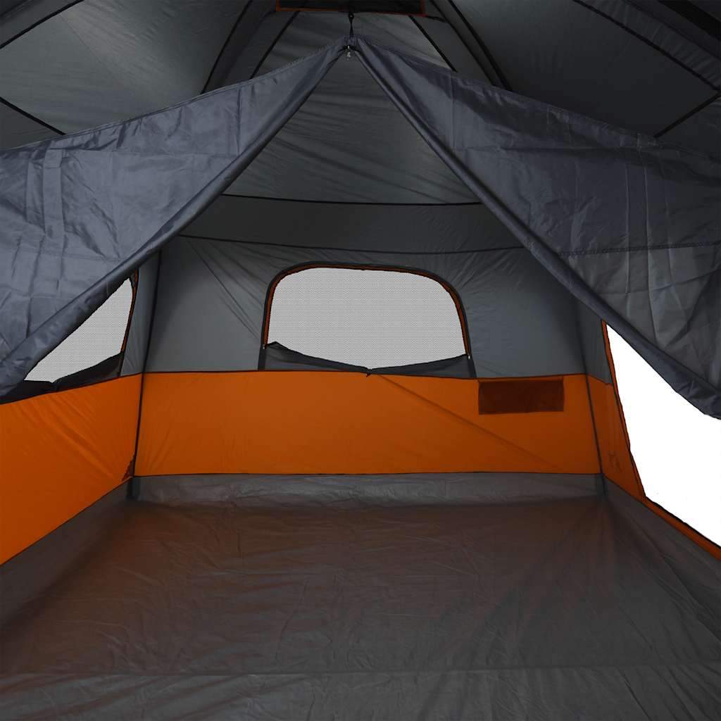 Tenda Familiare Cabina 8 Persone Grigia Arancione Impermeabile