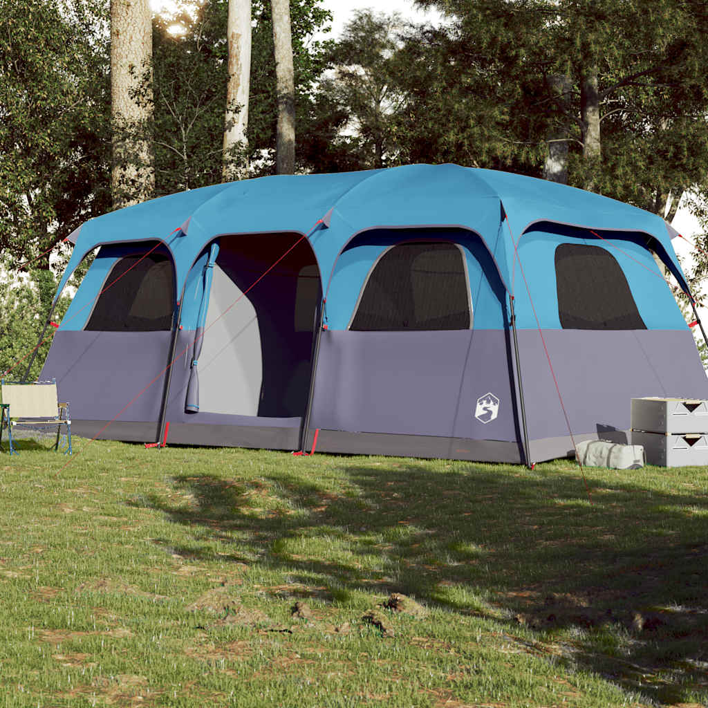 Tenda Familiare Cabina per 10 Persone Blu Impermeabile