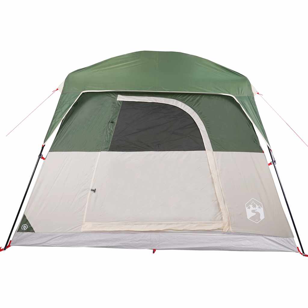 Tenda da Campeggio a Cabina per 4 Persone Verde Impermeabile