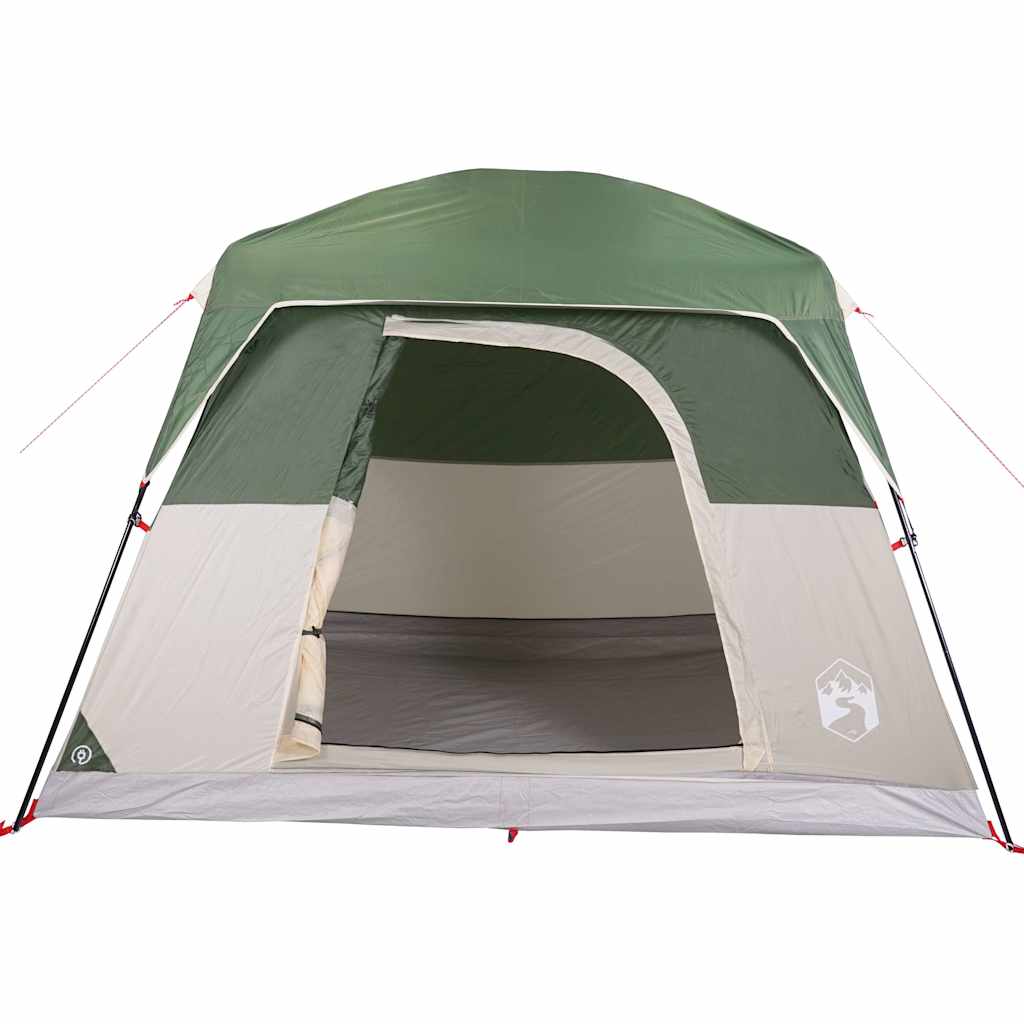 Tenda da Campeggio a Cabina per 4 Persone Verde Impermeabile