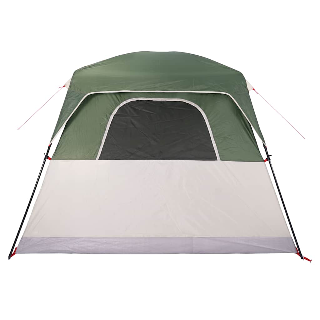 Tenda da Campeggio a Cabina per 4 Persone Verde Impermeabile