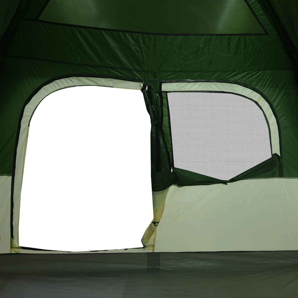 Tenda Familiare Cabina per 6 Persone Verde Impermeabile