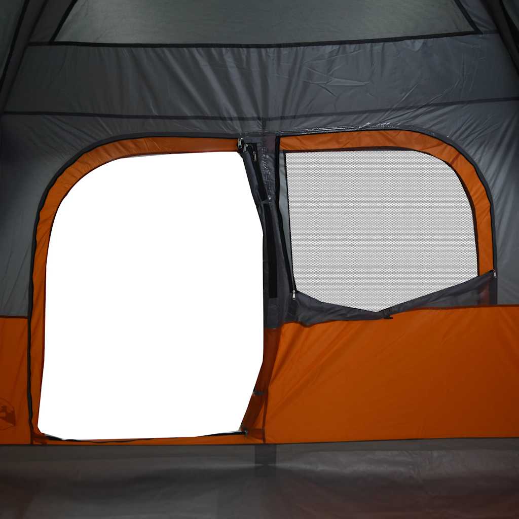 Tenda Familiare a Cabina 6 Persone Arancione Impermeabile