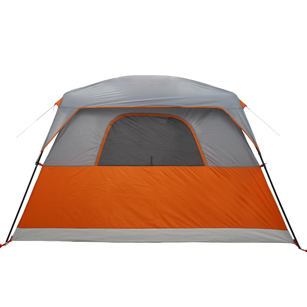 Tenda Familiare a Cabina 6 Persone Arancione Impermeabile