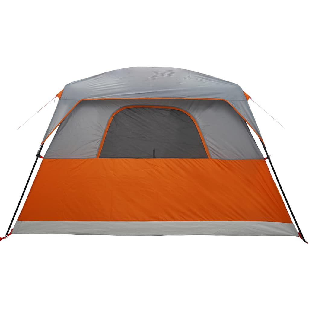 Tenda Familiare a Cabina 6 Persone Arancione Impermeabile