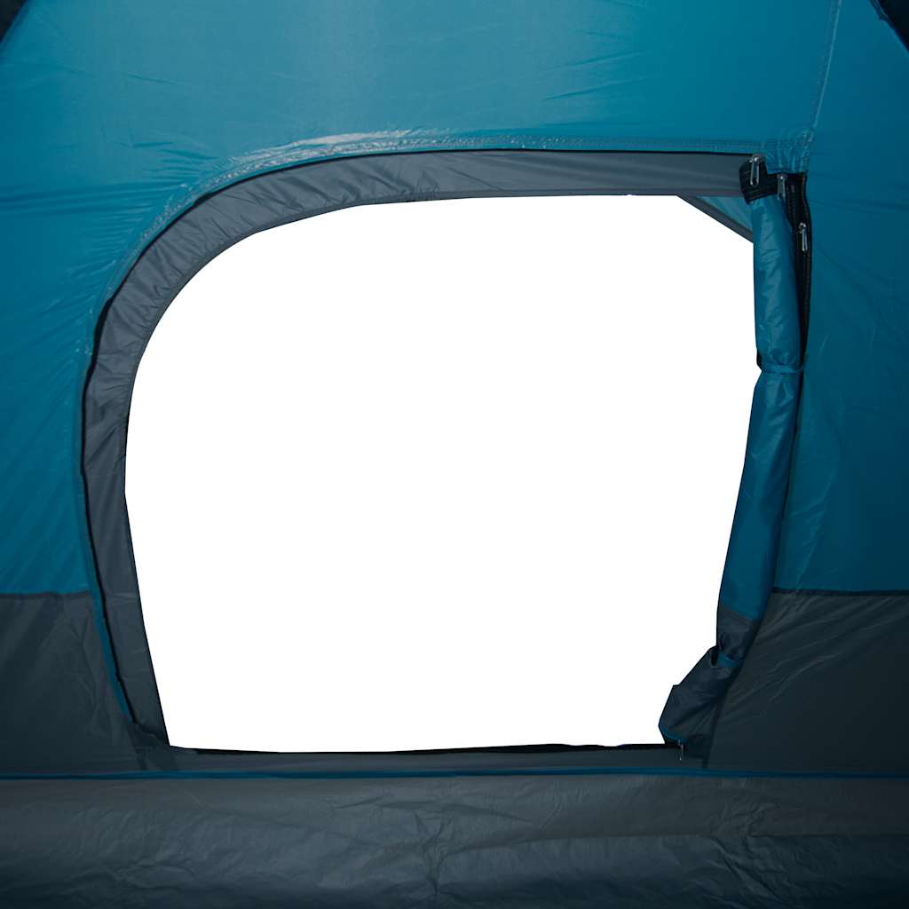 Tenda da Campeggio a Cupola per 4 Persone Blu Impermeabile