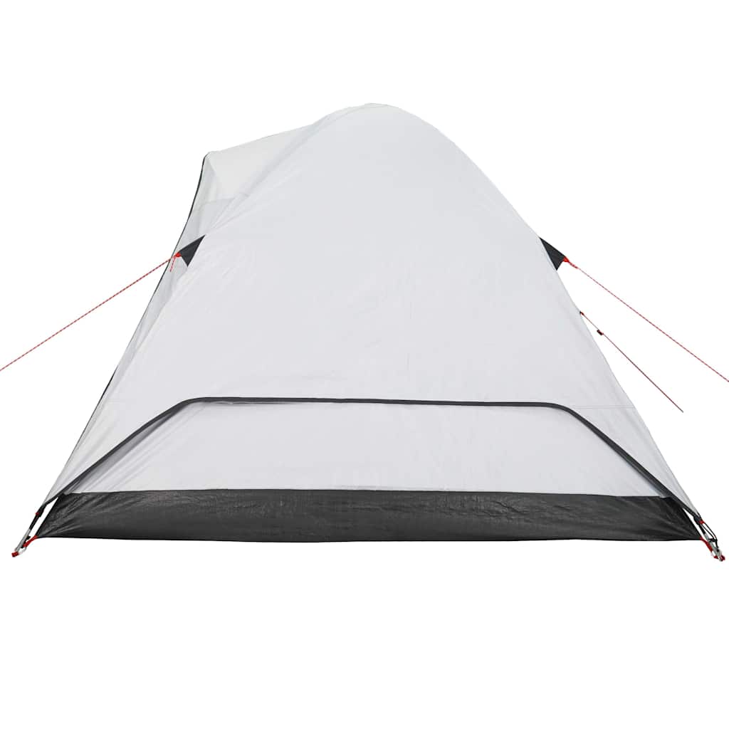Tenda Familiare a Cupola 6 Persone Bianca Tessuto Impermeabile
