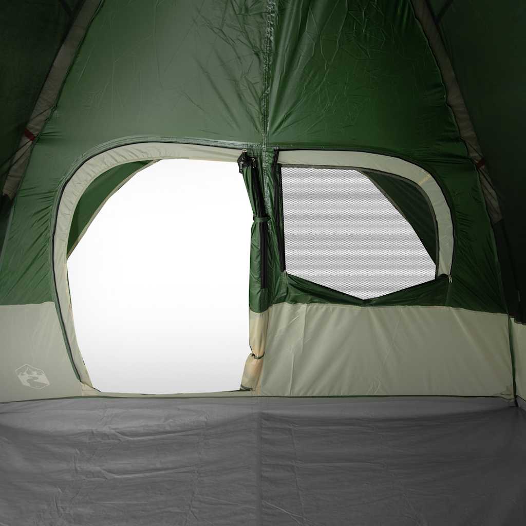 Tenda da Campeggio a Cupola per 6 Persone Verde Impermeabile