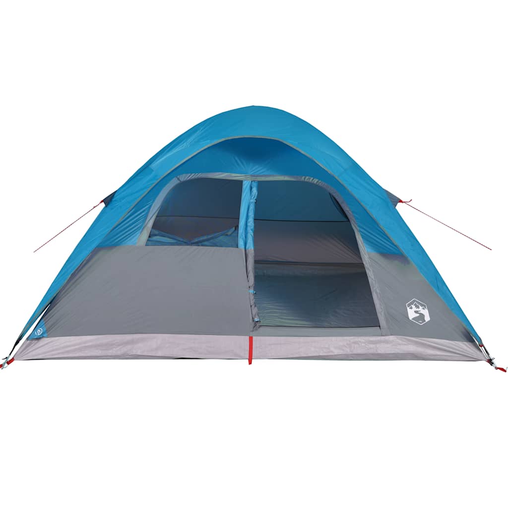 Tenda da Campeggio a Cupola per 4 Persone Blu Impermeabile