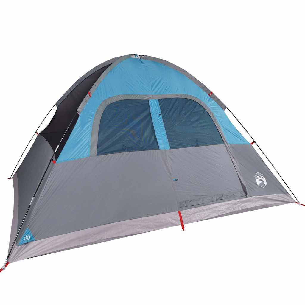 Tenda da Campeggio a Cupola per 4 Persone Blu Impermeabile