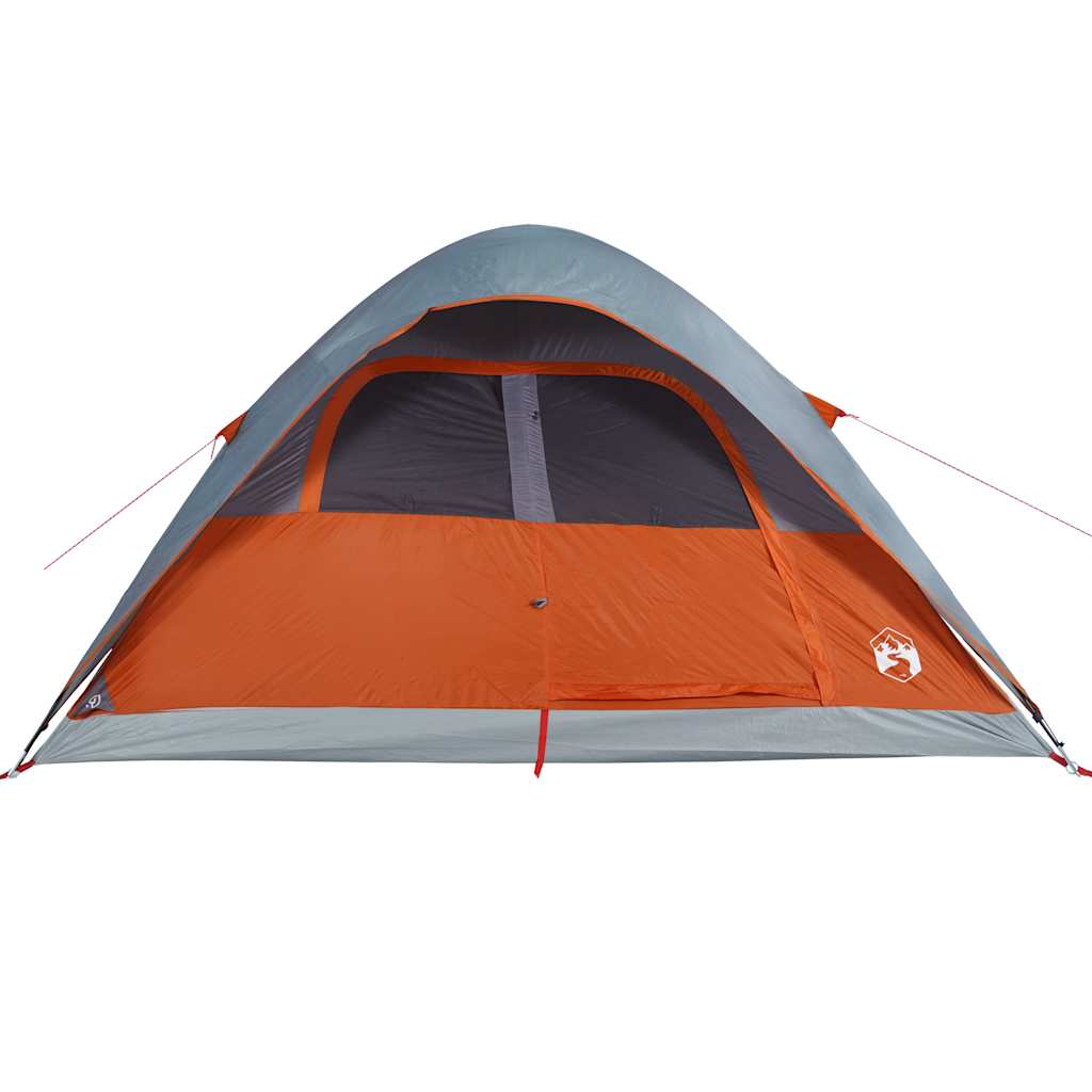Tenda Familiare a Cupola 6 Persone Arancione Impermeabile