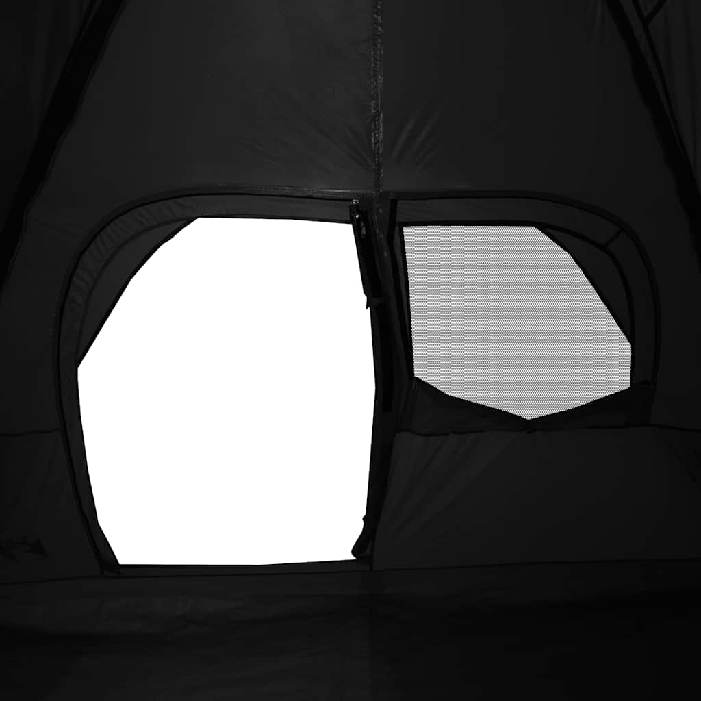 Tenda Familiare a Cupola 6 Persone Bianca Tessuto Impermeabile