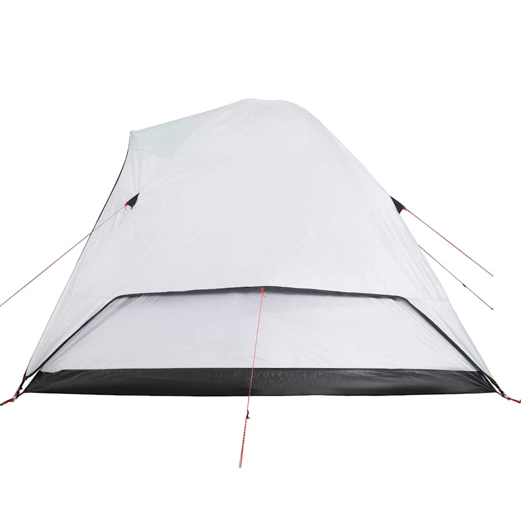 Tenda Familiare a Cupola 6 Persone Bianca Tessuto Impermeabile