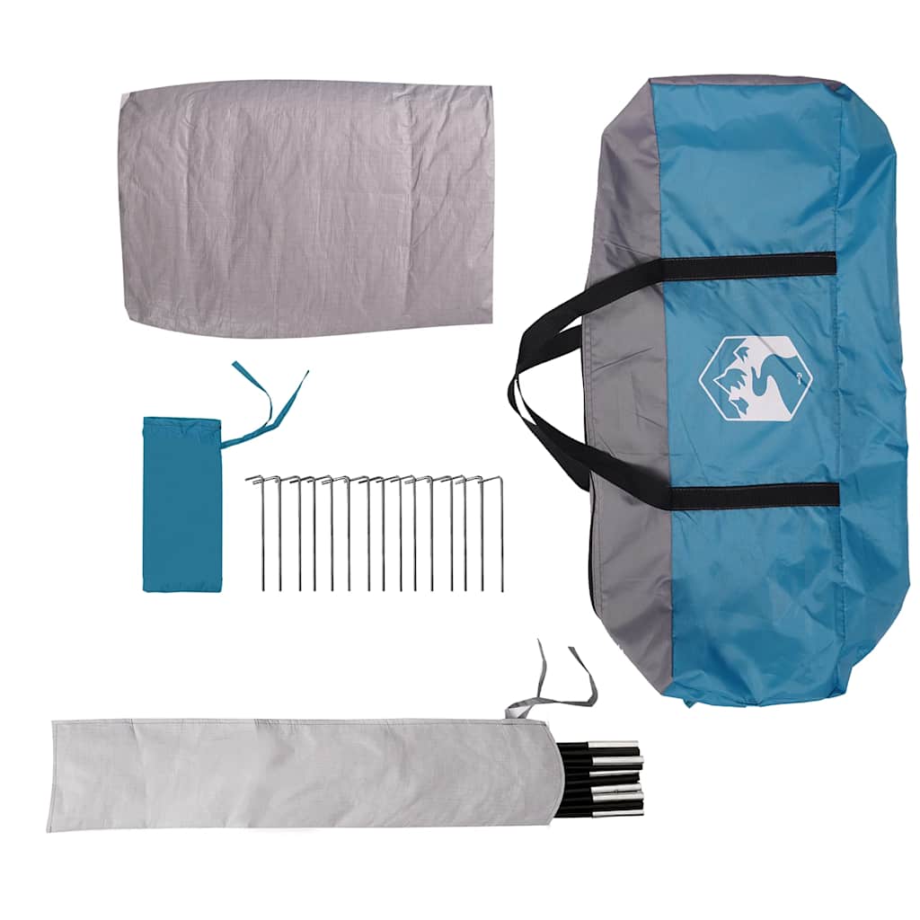 Tenda Familiare a Cupola per 11 Persone Blu Impermeabile