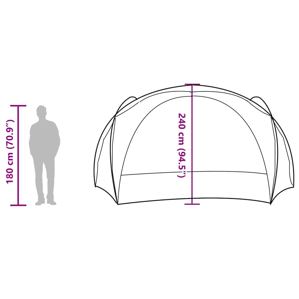 Tenda per Feste Bianca e Grigia Impermeabile