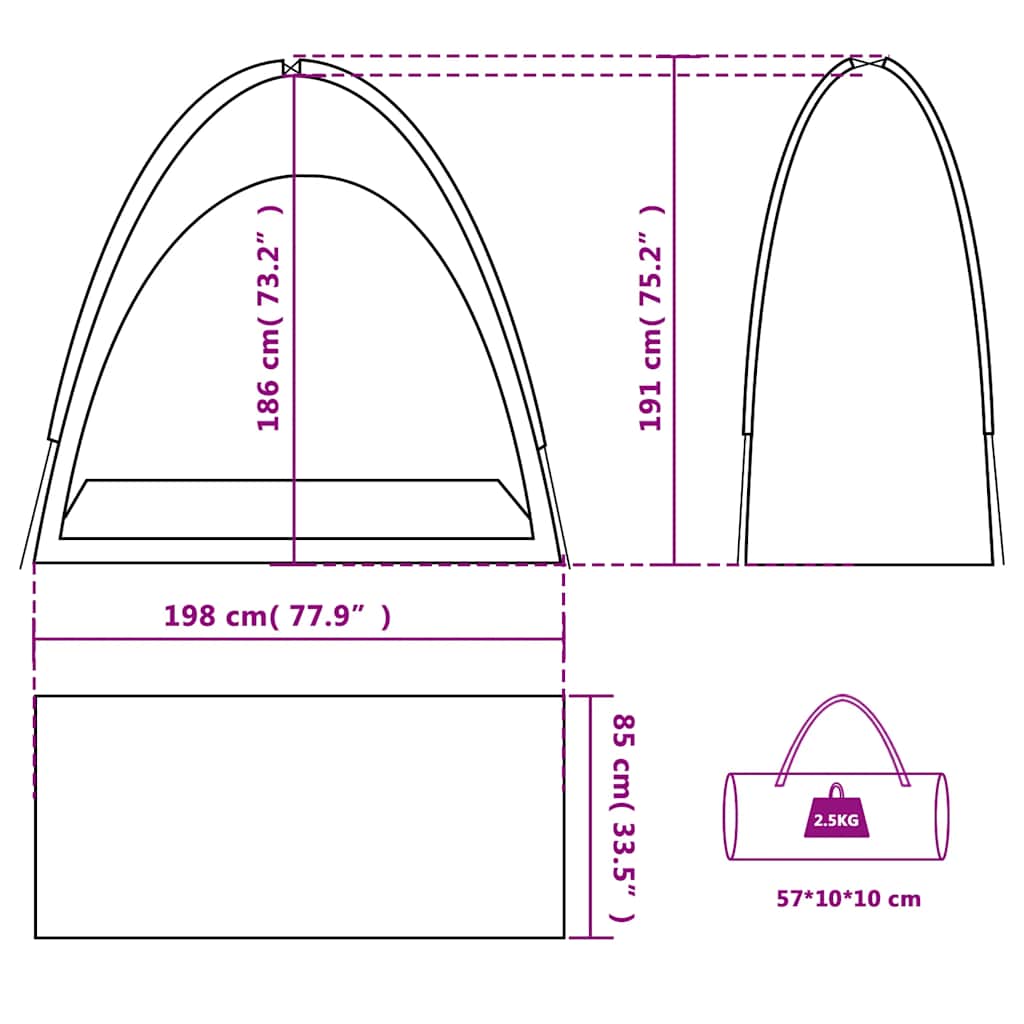 Tenda Portaoggetti Grigio e Arancione Impermeabile