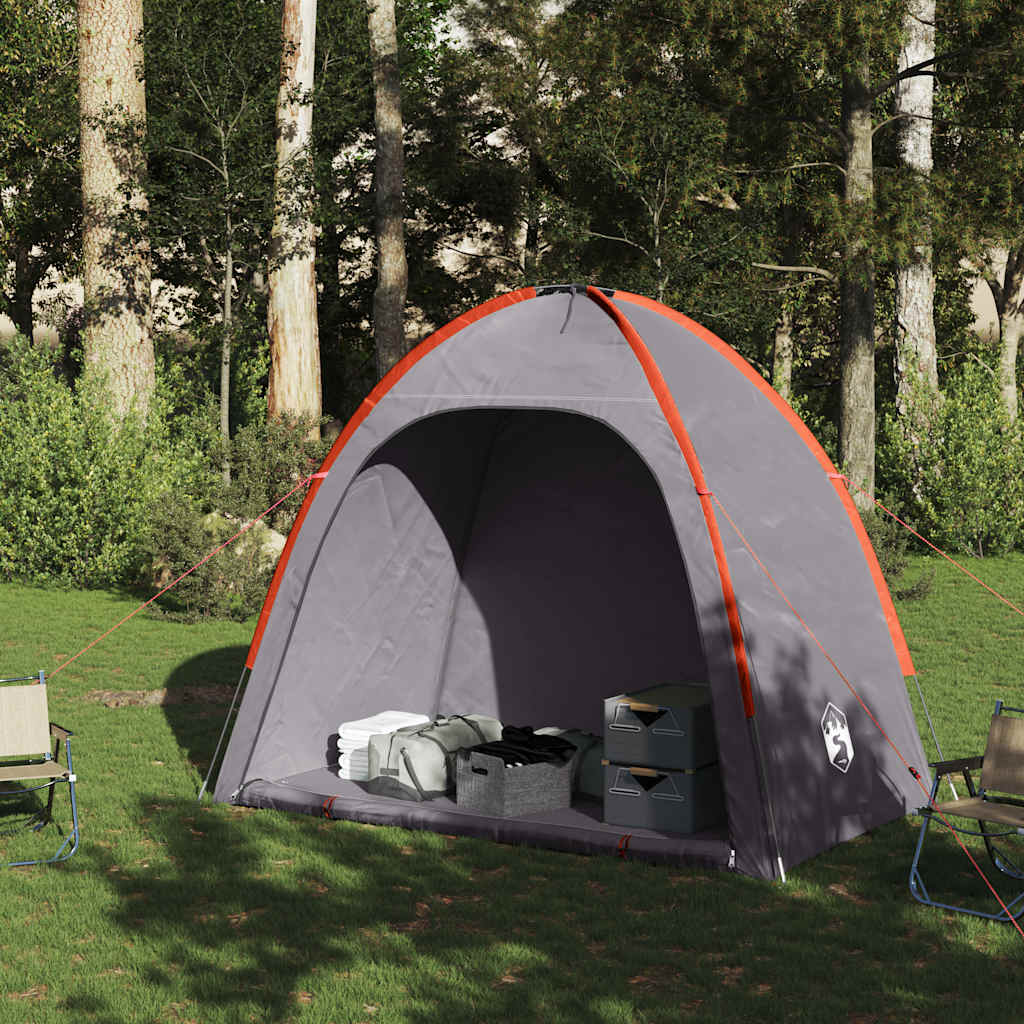 Tenda Portaoggetti Grigio e Arancione Impermeabile