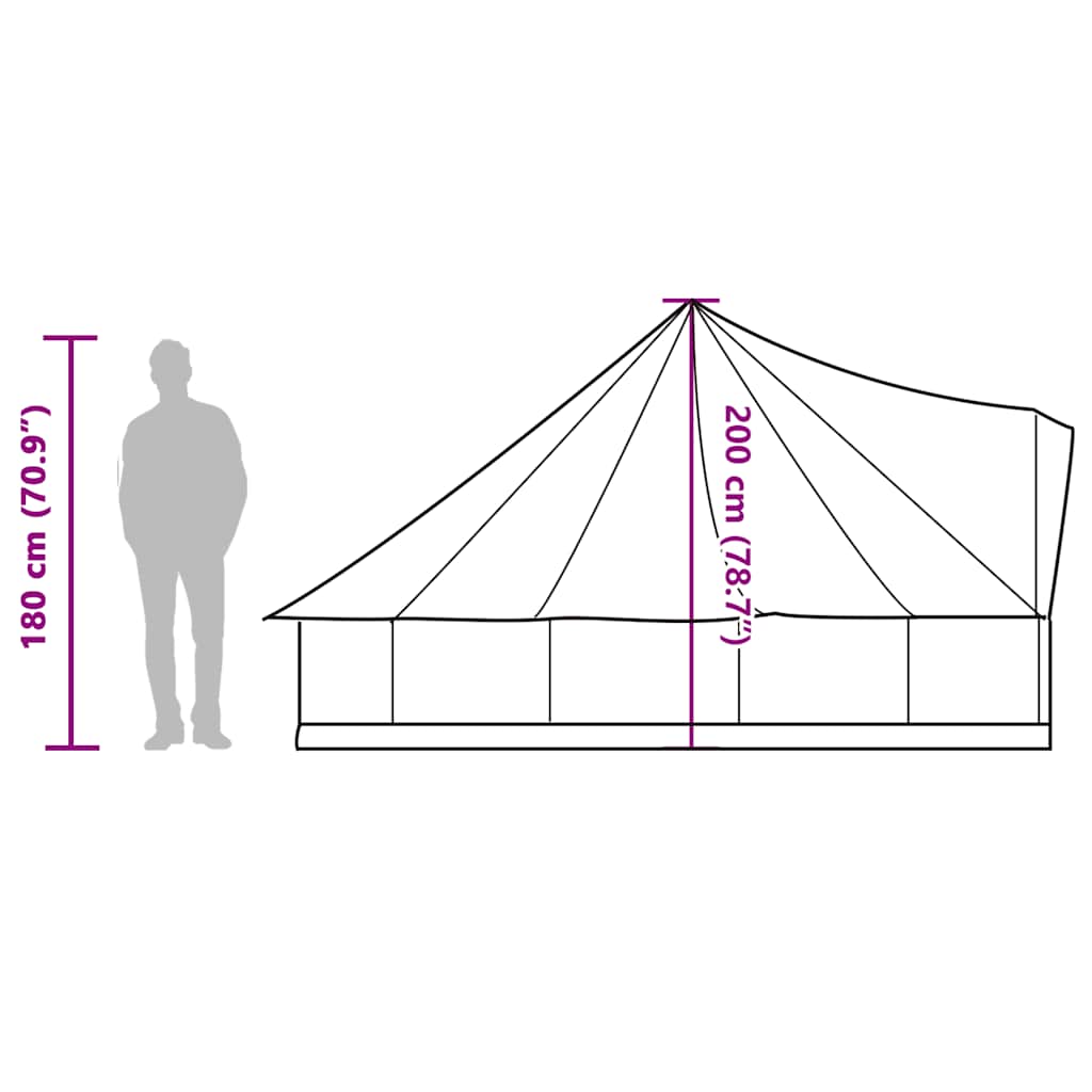 Tenda Familiare Tipi per 6 Persone Verde Impermeabile