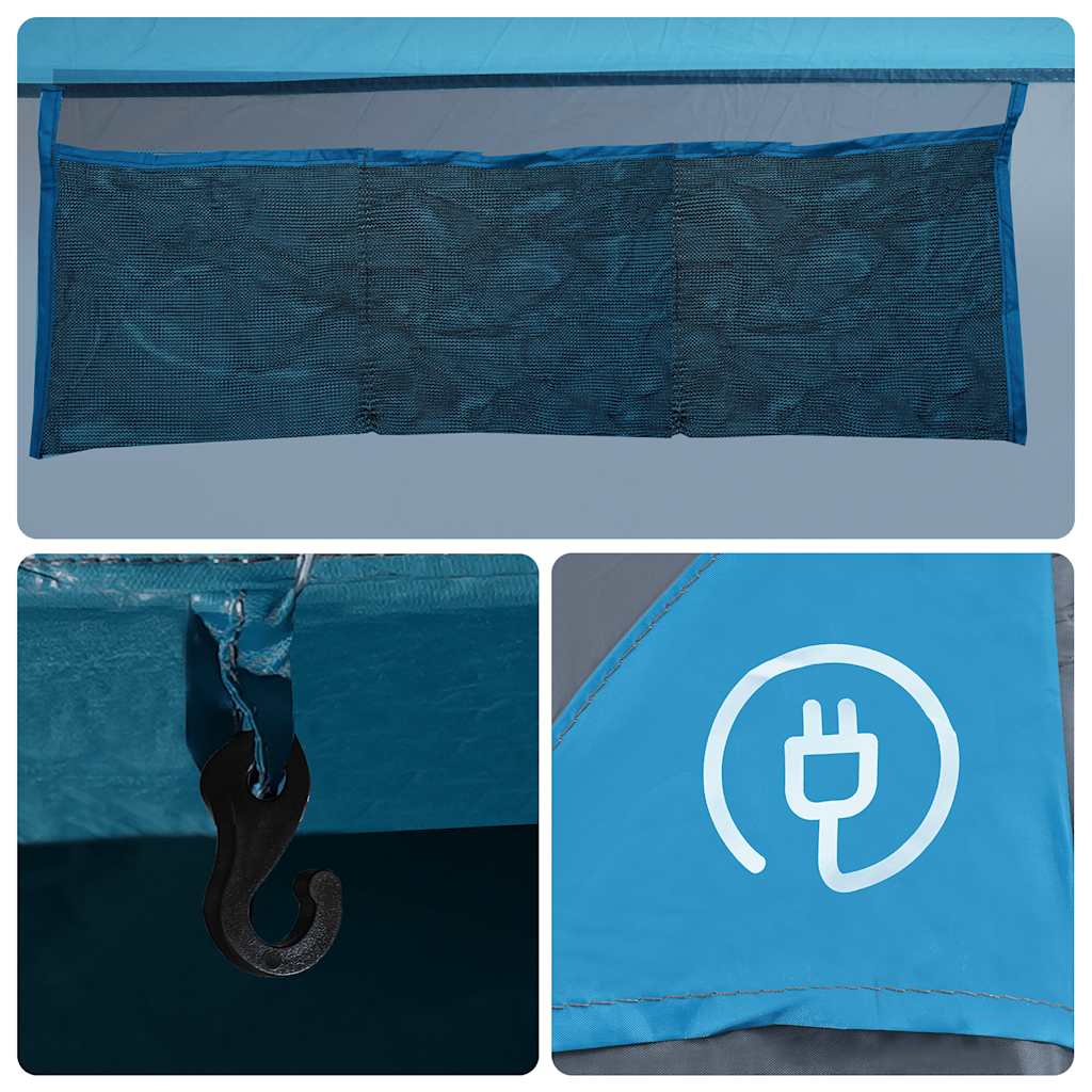 Tenda Familiare Tipi per 6 Persone Blu Impermeabile