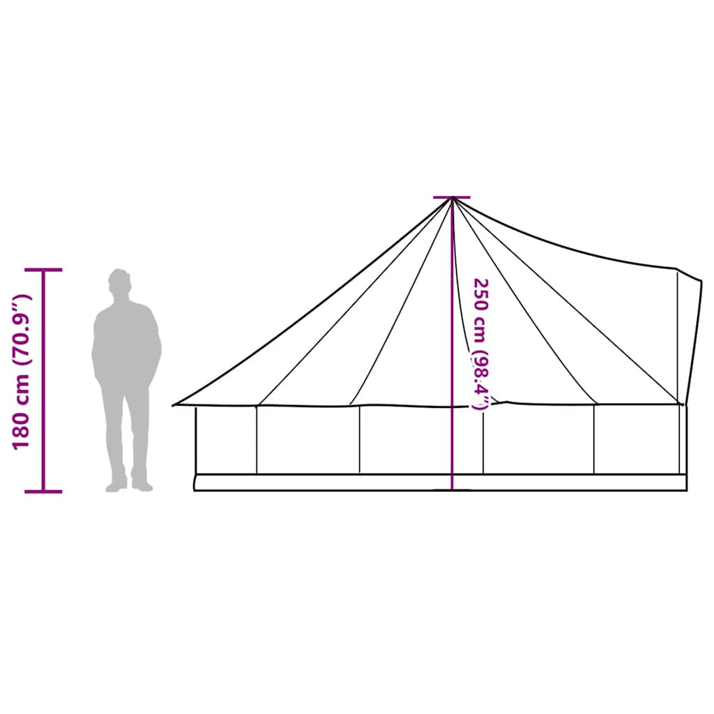 Tenda Familiare Tipi 8 Persone Grigia e Arancione Impermeabile