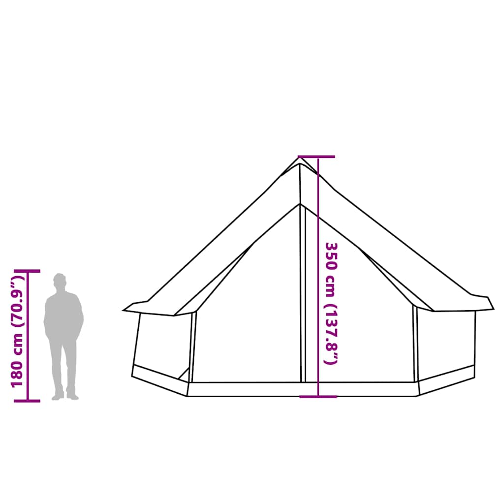 Tenda Familiare Tipi 12 Persone Grigia e Arancione Impermeabile