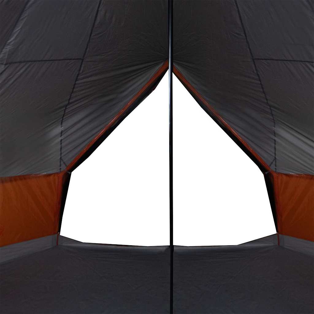Tenda Familiare Tipi 12 Persone Grigia e Arancione Impermeabile