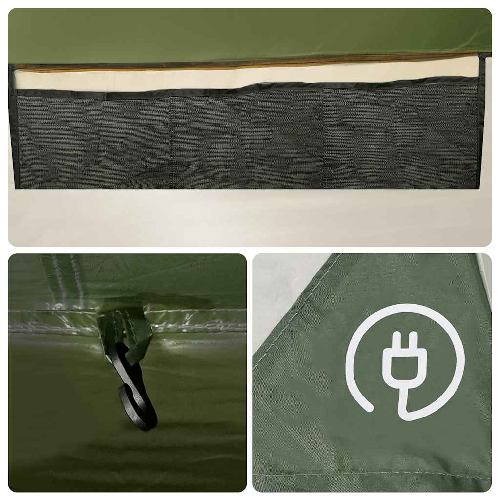 Tenda Familiare Tipi per 10 Persone Verde Impermeabile
