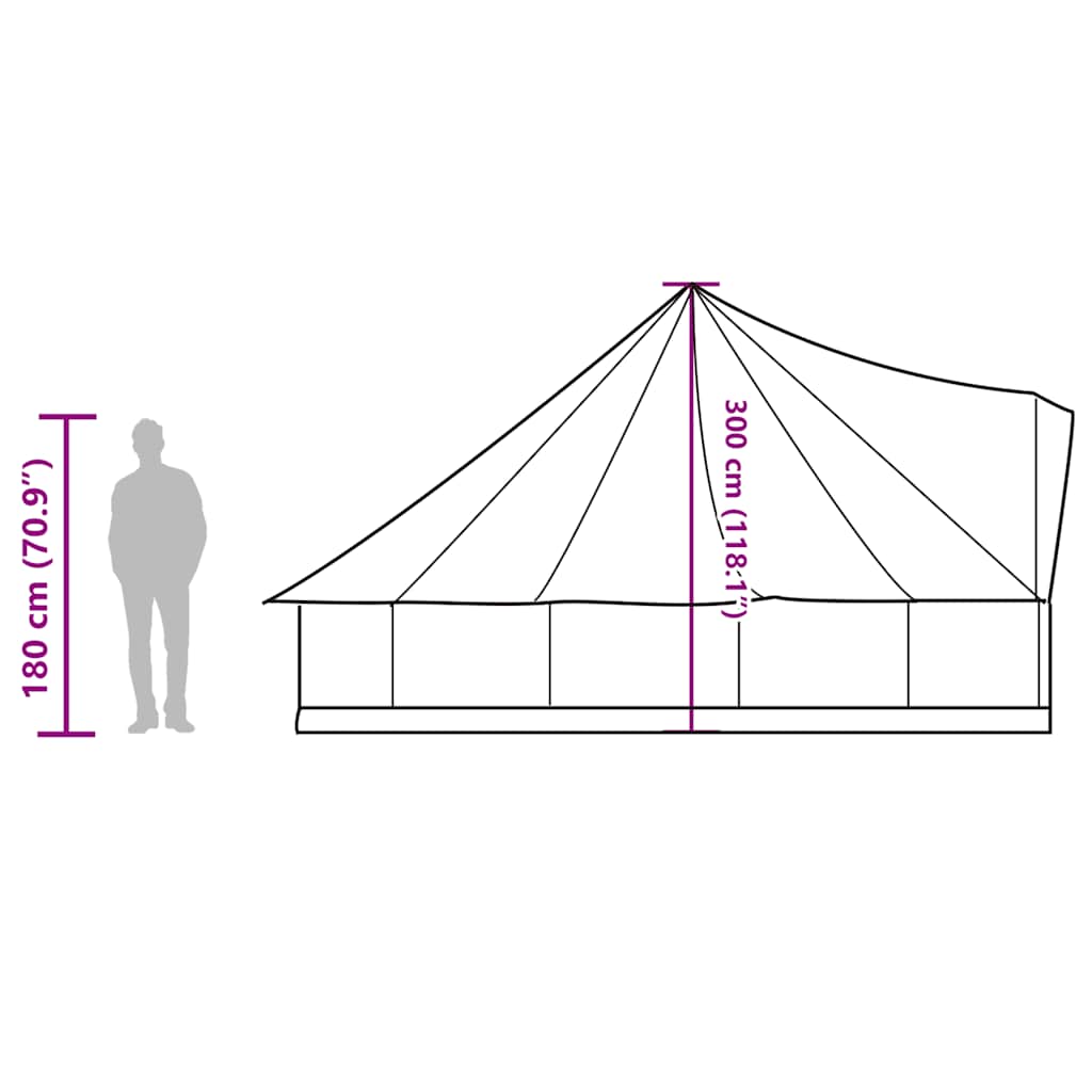 Tenda Familiare Tipi per 10 Persone Verde Impermeabile
