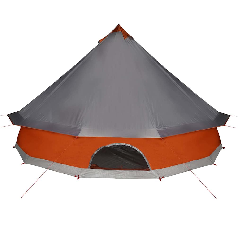 Tenda Familiare Tipi 10 Persone Grigia e Arancione Impermeabile