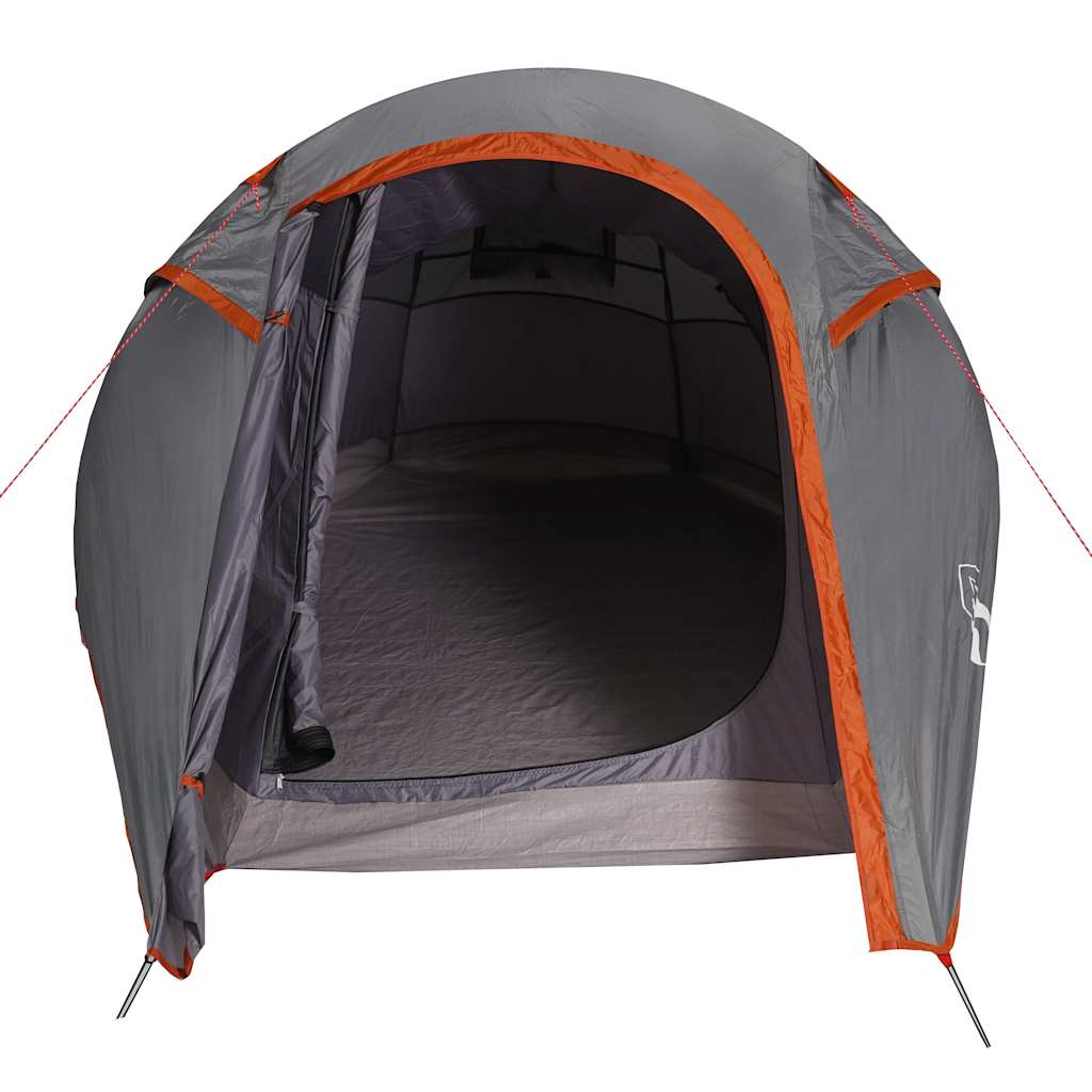 Tenda da Campeggio a Tunnel per 3 Persone Grigio e Arancione
