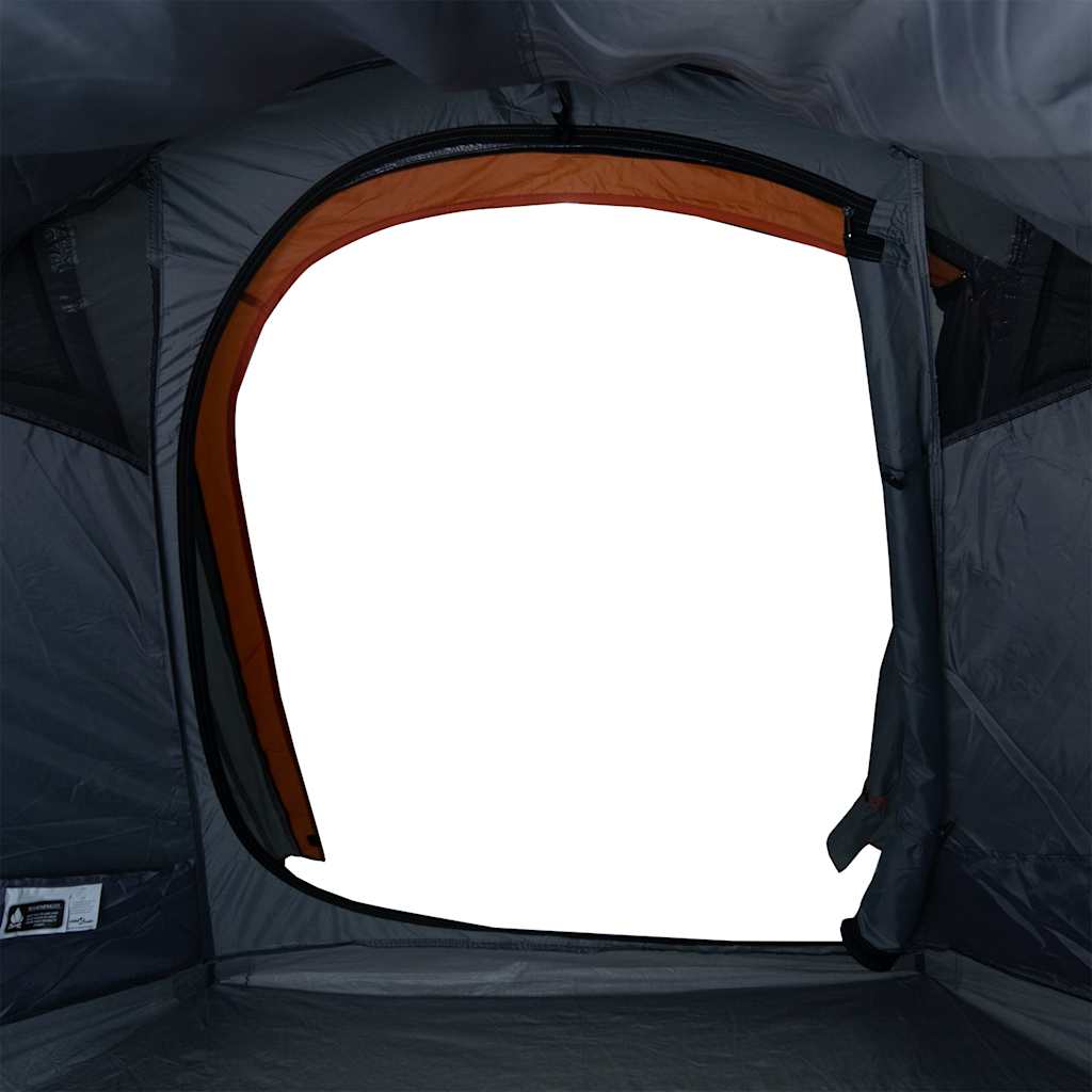 Tenda da Campeggio a Tunnel per 2 Persone Grigio e Arancione