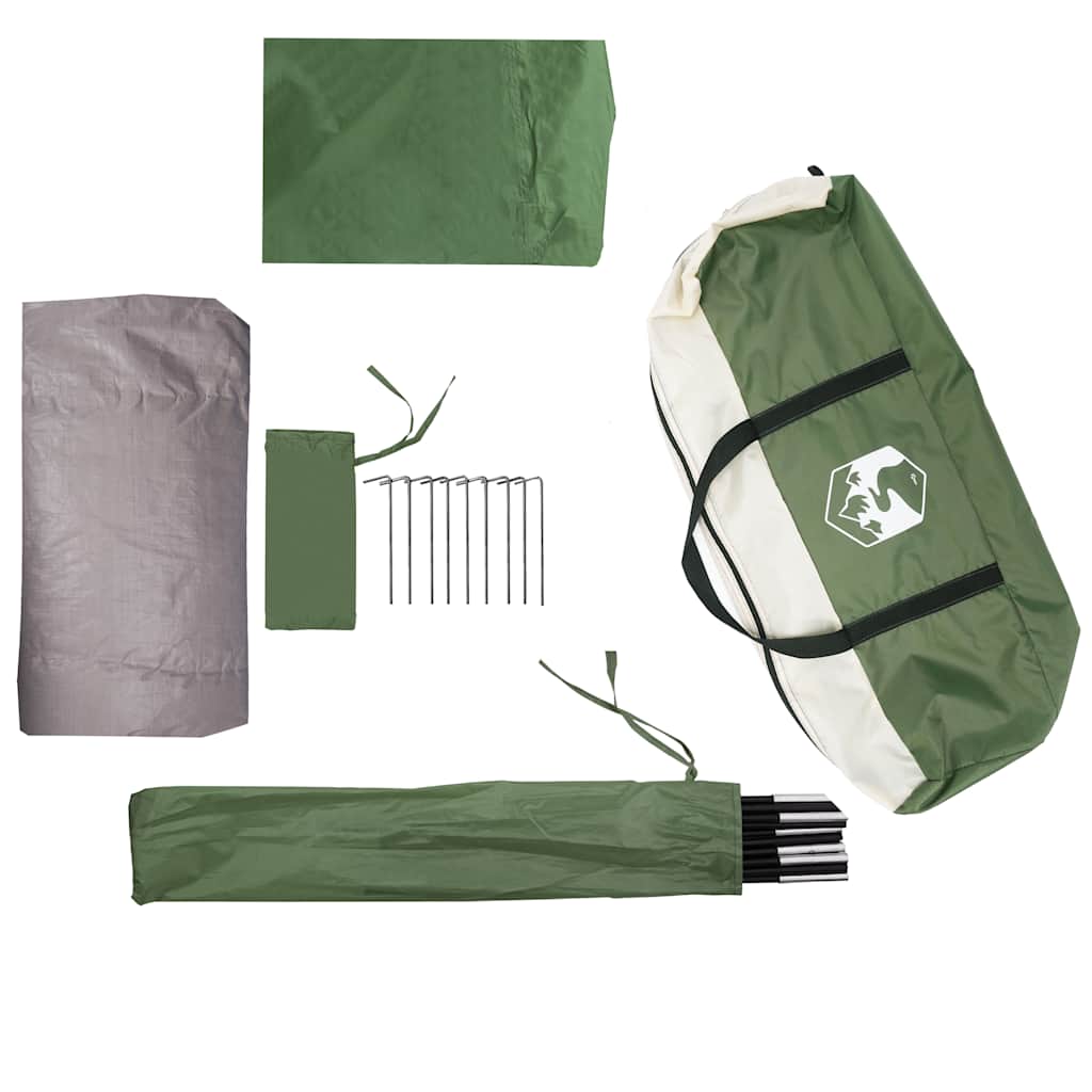 Tenda da Campeggio a Tunnel per 1 Persona Verde Impermeabile