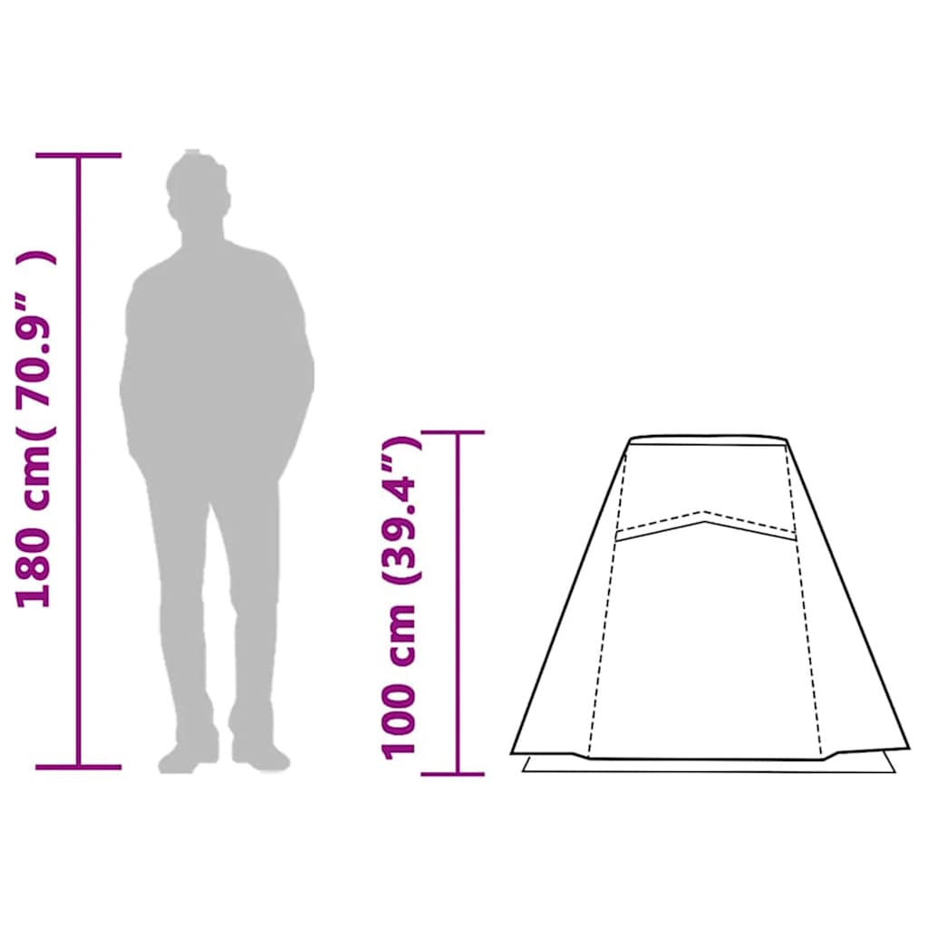 Tenda da Campeggio a Tunnel per 1 Persona Verde Impermeabile