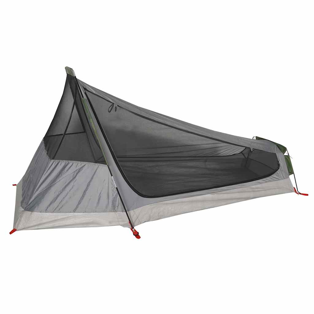 Tenda da Campeggio a Tunnel per 1 Persona Verde Impermeabile