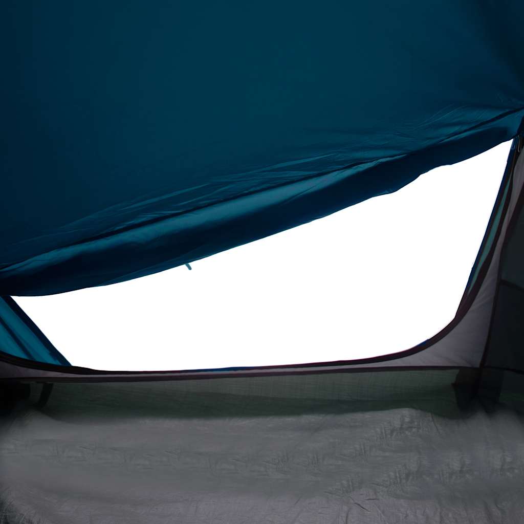 Tenda da Campeggio a Tunnel per 1 Persona Blu Impermeabile