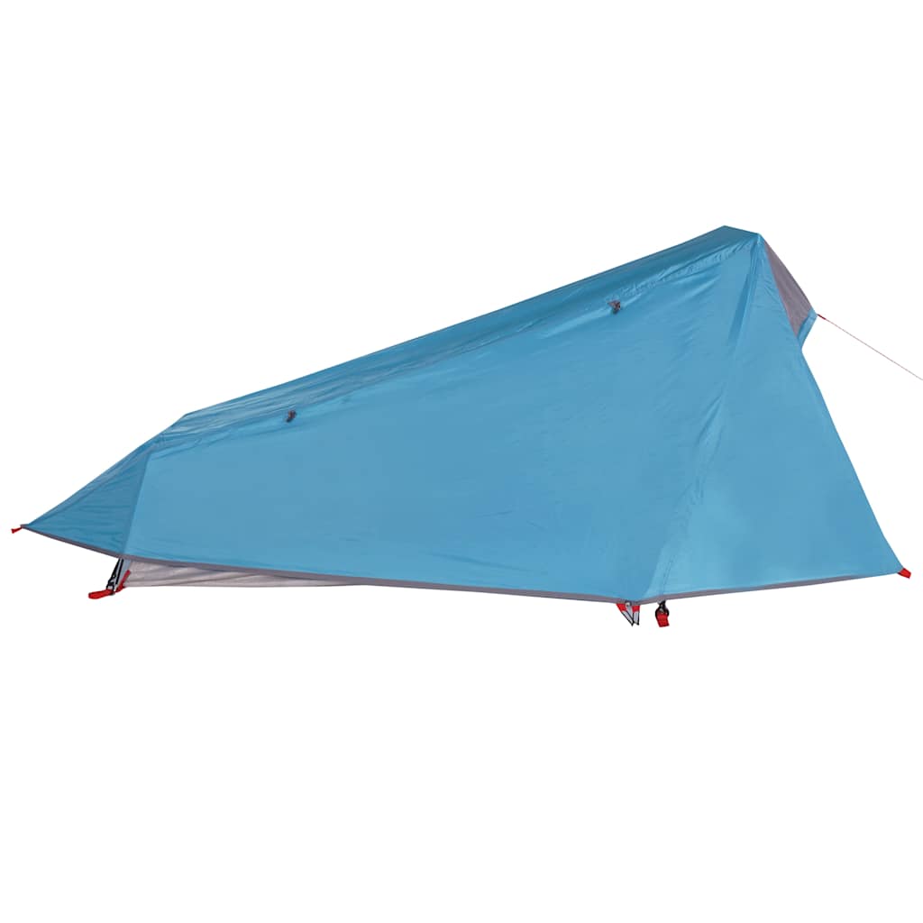Tenda da Campeggio a Tunnel per 1 Persona Blu Impermeabile