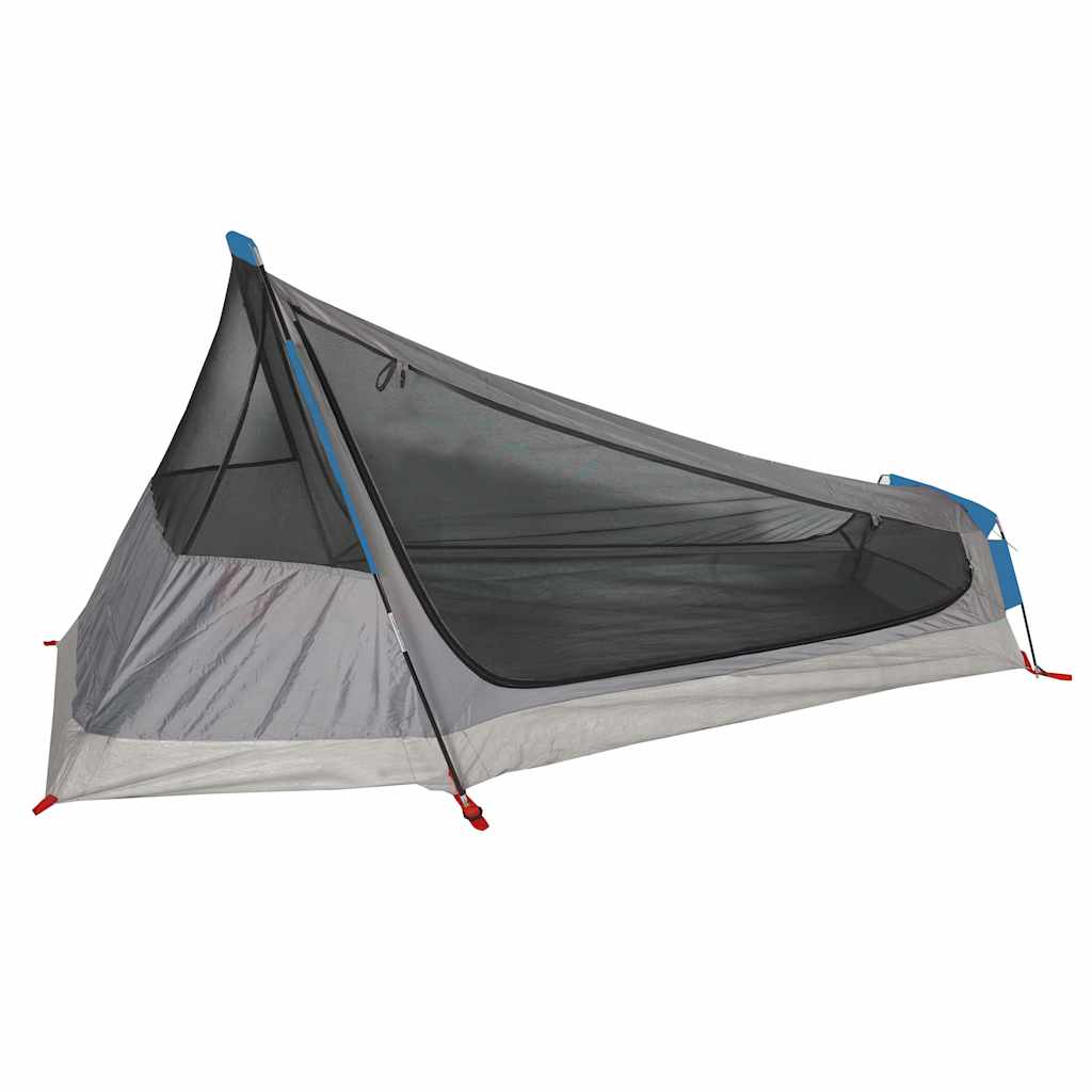Tenda da Campeggio a Tunnel per 1 Persona Blu Impermeabile