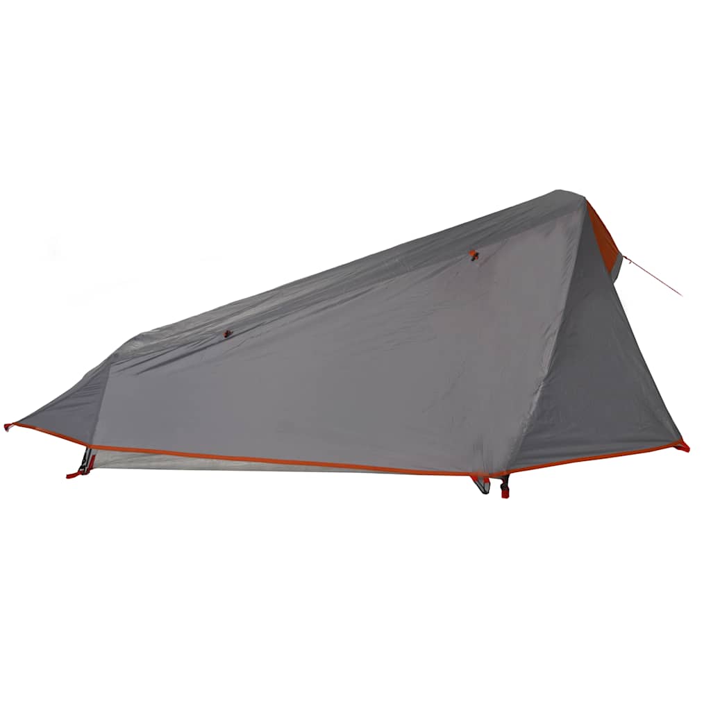 Tenda Campeggio Tunnel 1 Persona Grigia Arancione Impermeabile