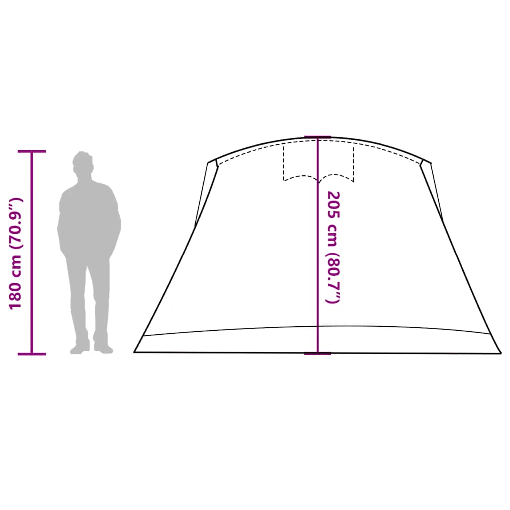 Tenda Familiare a Tunnel per 8 Persone Blu Impermeabile