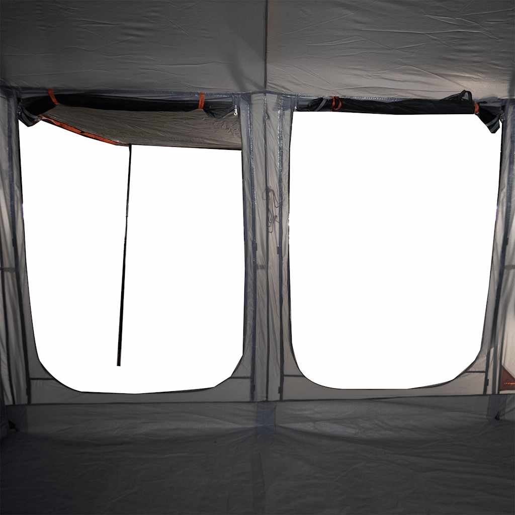 Tenda Familiare Tunnel 10 Persone Grigia Arancione Impermeabile