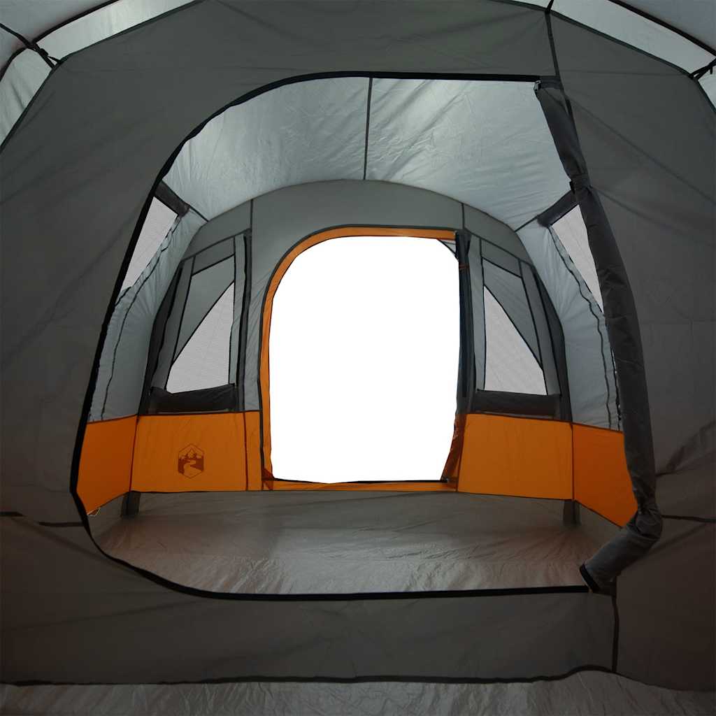 Tenda da Campeggio a Tunnel per 3 Persone Grigio e Arancione