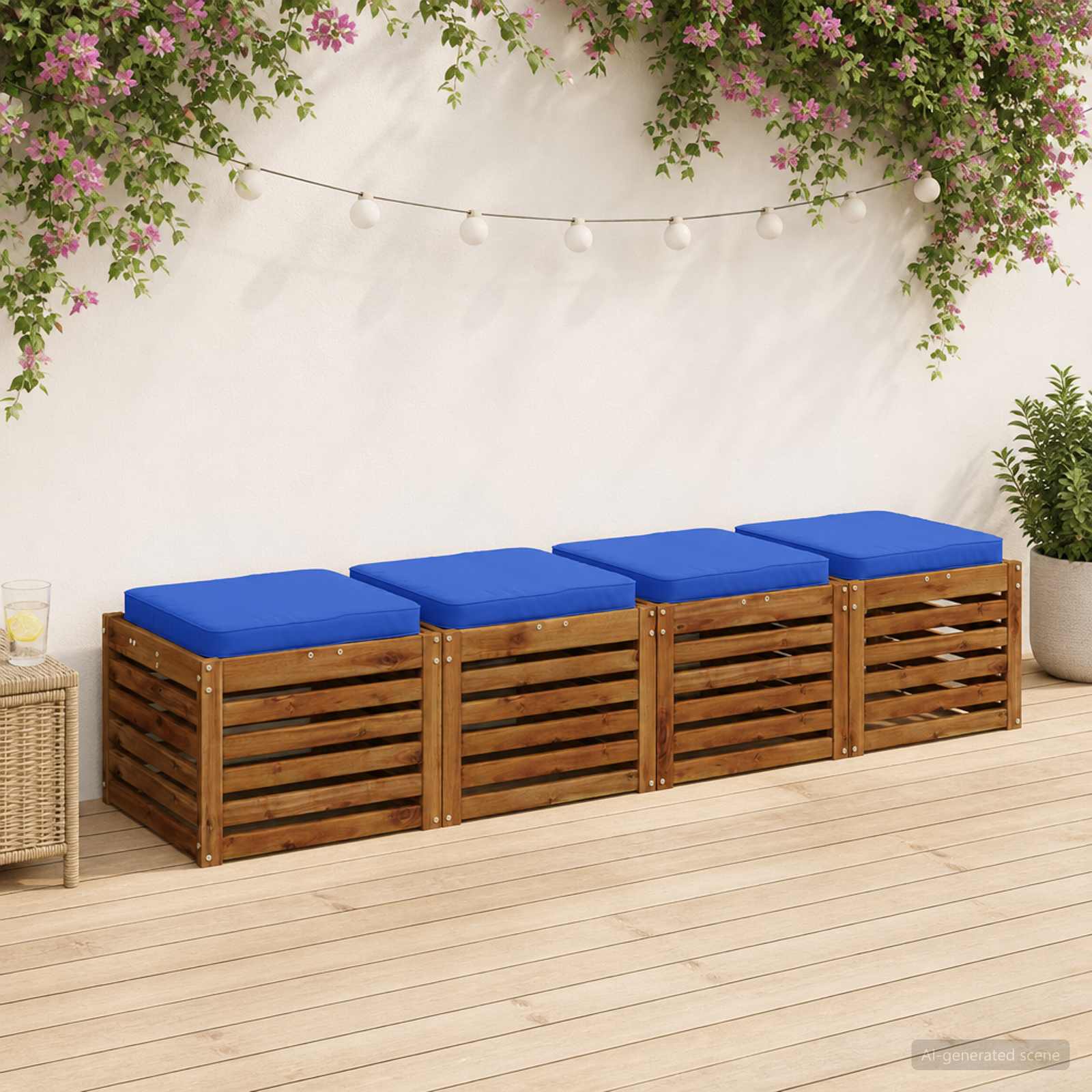 Cuscini per Sedia in 4 Pezzi VUGHT 4 pcs 100% Poliestere