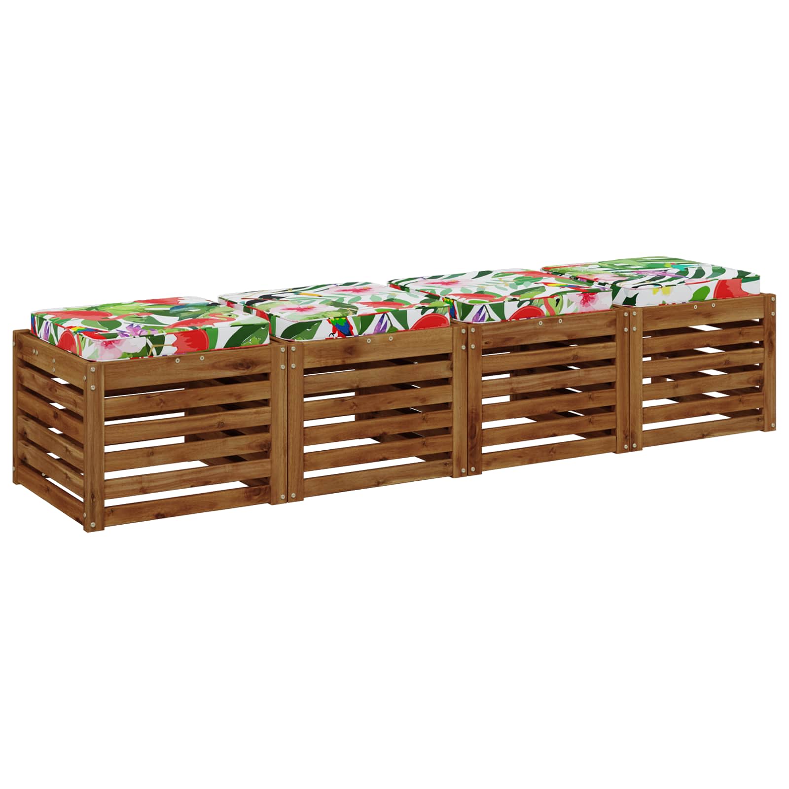 Cuscini per Sedia in 4 Pezzi VUGHT 4 pcs 100% Poliestere