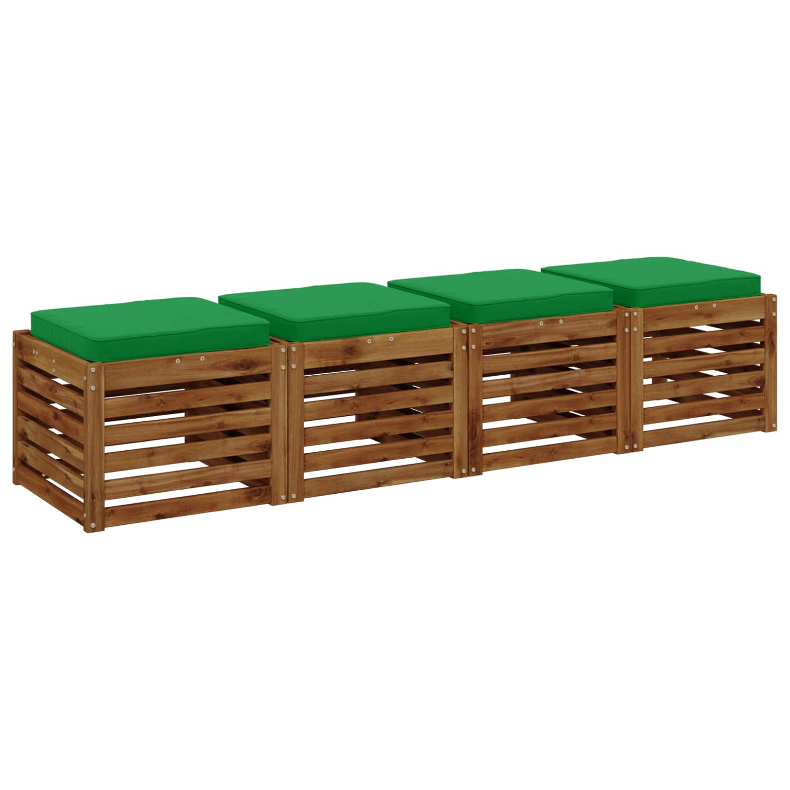 Cuscini per Sedia in 4 Pezzi VUGHT 4 pcs 100% Poliestere Verde