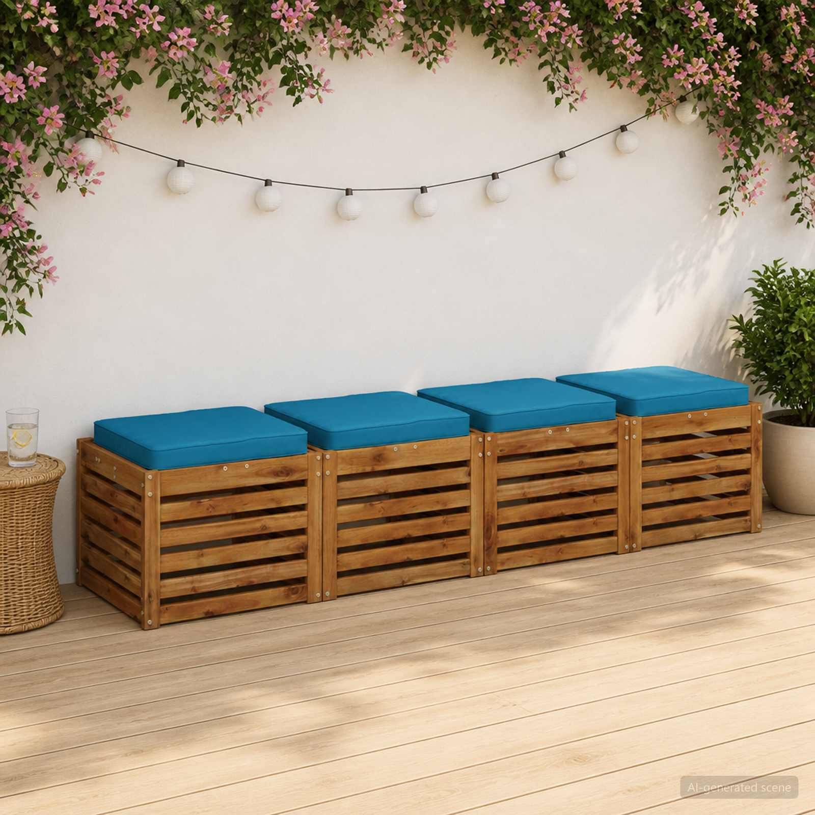 Cuscini per Sedia in 4 Pezzi VUGHT 4 pcs 100% Poliestere