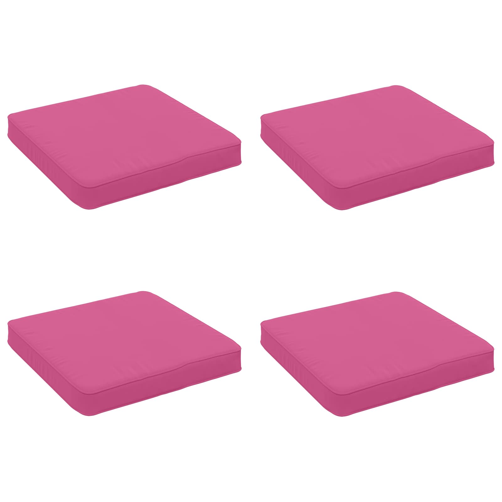 Cuscini per Sedia in 4 Pezzi VUGHT 4 pcs 100% Poliestere Rosa
